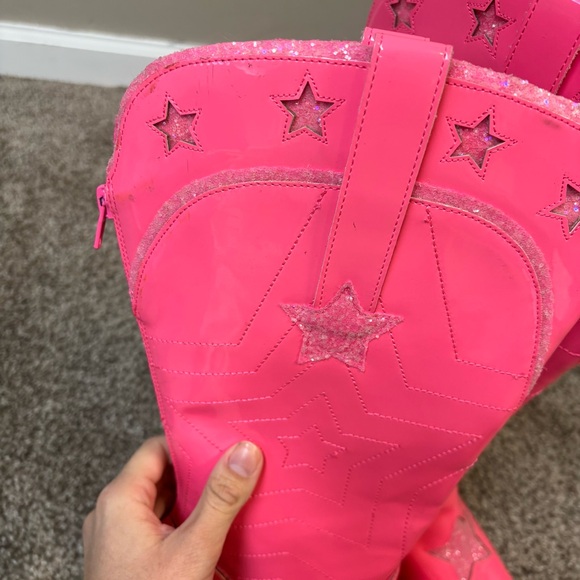 YRU Space Cowgirl Hot Pink Star Festival Boots size 8 - Picture 6 of 8